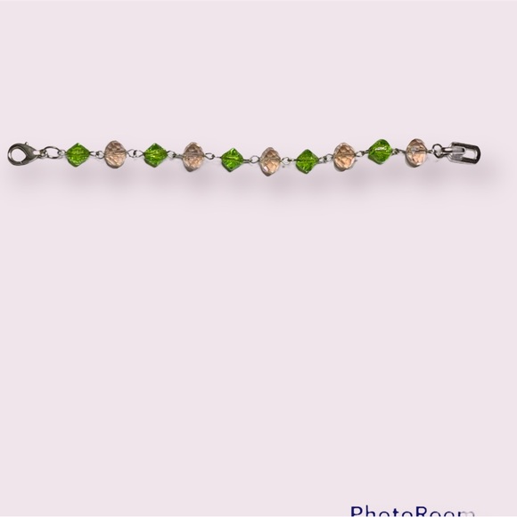 Watermelon crystal & glass beaded handmade bracelet - Picture 2 of 2